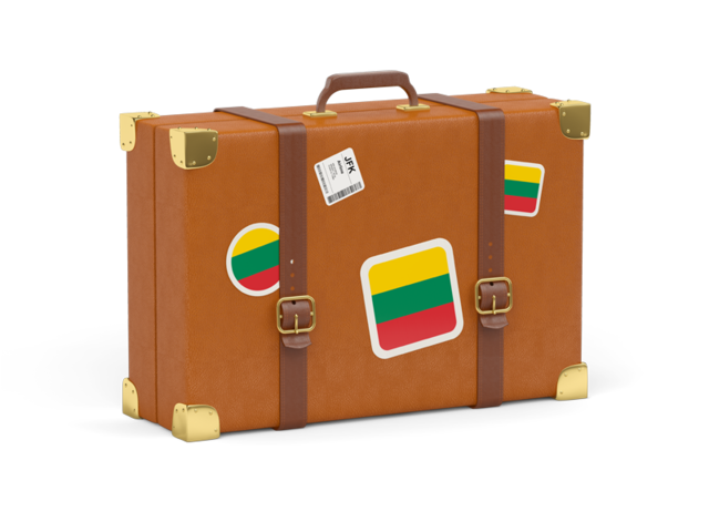 Travel suitcase icon. Download flag icon of Lithuania at PNG format
