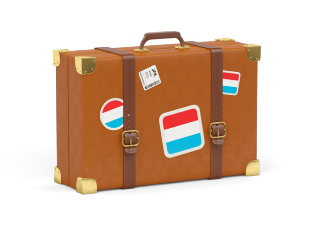 Travel suitcase icon. Download flag icon of Luxembourg at PNG format