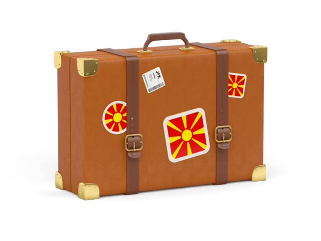 Travel suitcase icon. Download flag icon of Macedonia at PNG format