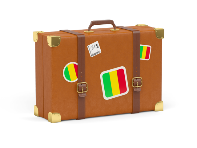 Travel suitcase icon. Download flag icon of Mali at PNG format