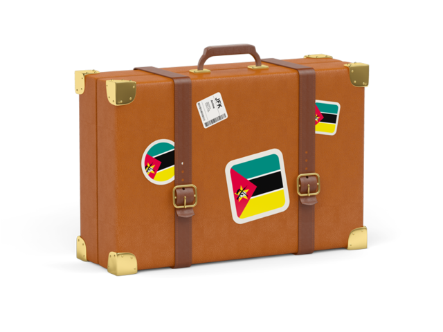 Travel suitcase icon. Download flag icon of Mozambique at PNG format