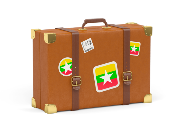 Travel suitcase icon. Download flag icon of Myanmar at PNG format