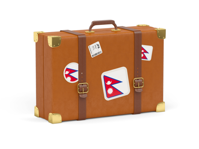 Travel suitcase icon. Download flag icon of Nepal at PNG format