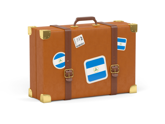 Travel suitcase icon. Download flag icon of Nicaragua at PNG format