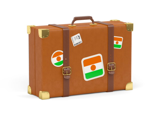 Travel suitcase icon. Download flag icon of Niger at PNG format