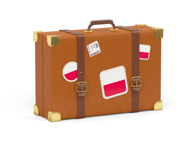 Travel suitcase icon. Download flag icon of Poland at PNG format