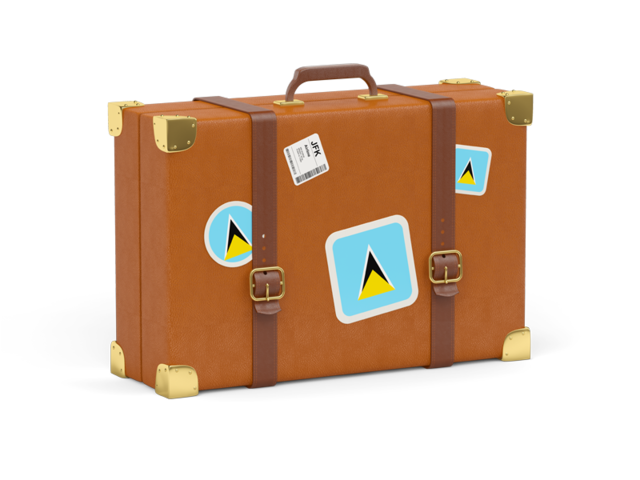 Travel suitcase icon. Download flag icon of Saint Lucia at PNG format