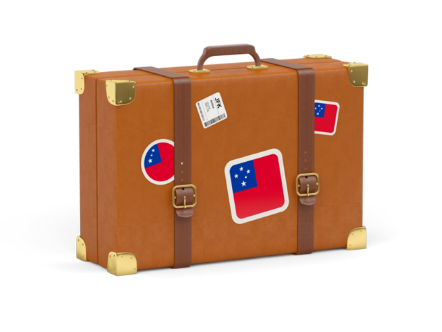 Travel suitcase icon. Download flag icon of Samoa at PNG format