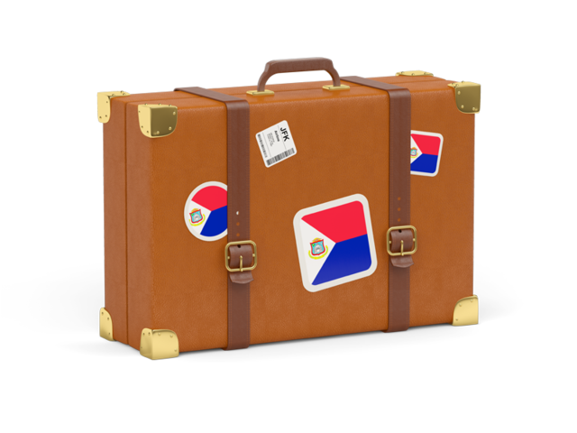 Travel suitcase icon. Download flag icon of Sint Maarten at PNG format