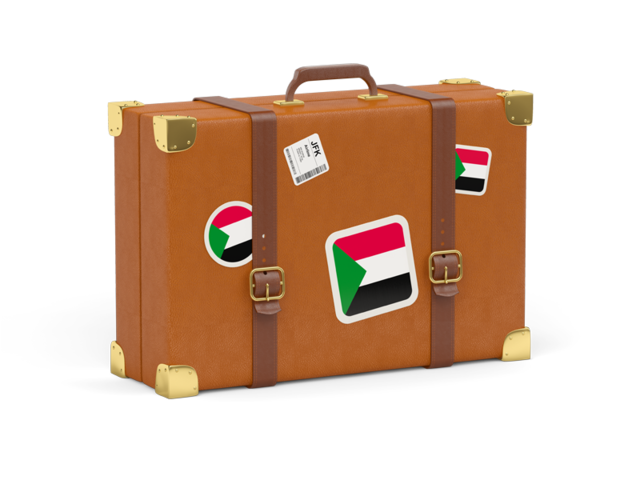 Travel suitcase icon. Download flag icon of Sudan at PNG format