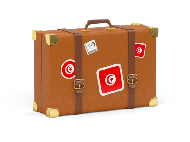 Travel suitcase icon. Download flag icon of Tunisia at PNG format