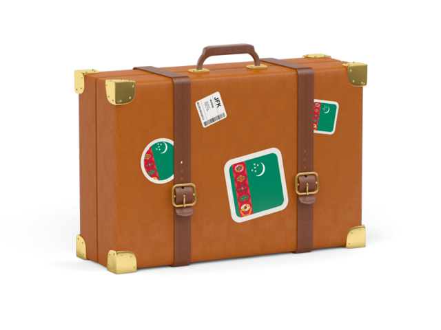 Travel suitcase icon. Download flag icon of Turkmenistan at PNG format