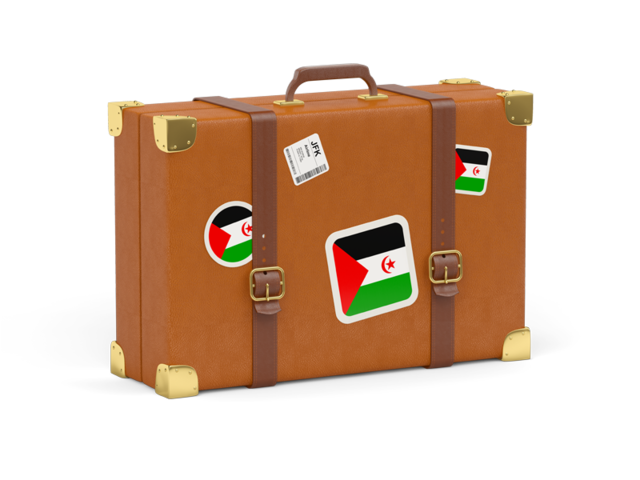 Travel suitcase icon. Download flag icon of Western Sahara at PNG format