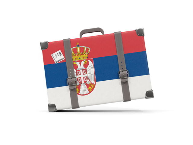 Туристическая иконка. Скачать флаг. Сербия