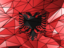 Albania. Triangle background. Download icon.