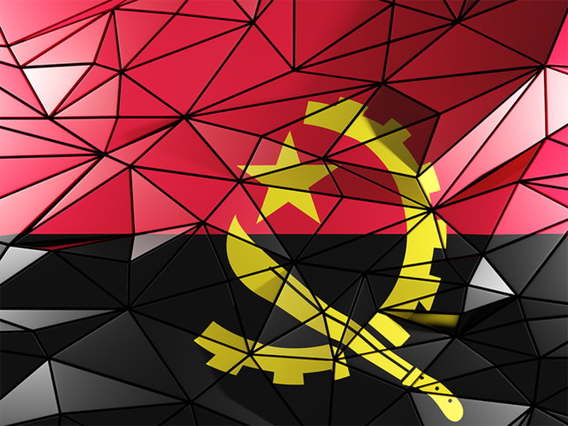 Triangle background. Download flag icon of Angola at PNG format