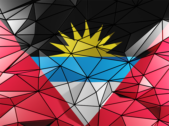 Triangle background. Download flag icon of Antigua and Barbuda at PNG format