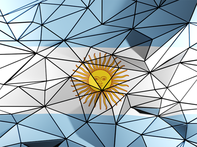 Triangle background. Download flag icon of Argentina at PNG format