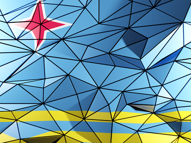 Triangle background. Download flag icon of Aruba at PNG format