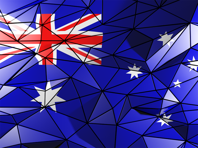Triangle background. Download flag icon of Australia at PNG format