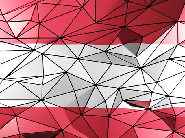 Бэкграунд из треугольников. Скачать флаг. Австрия