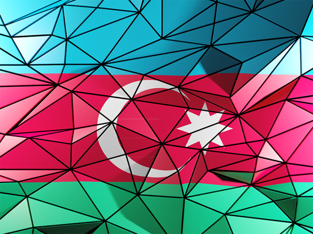 Бэкграунд из треугольников. Скачать флаг. Азербайджан