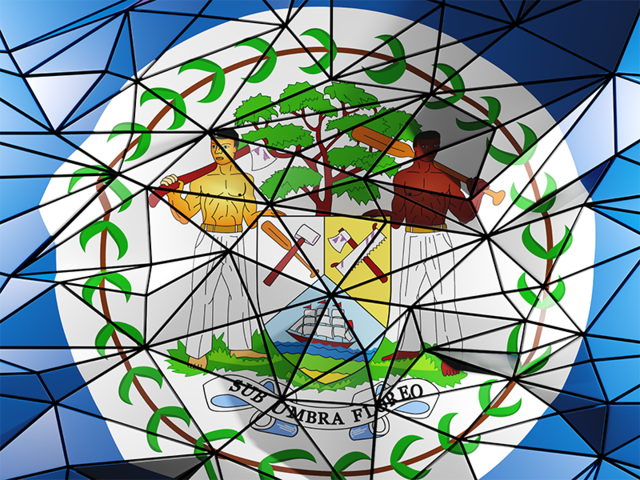 Triangle background. Download flag icon of Belize at PNG format