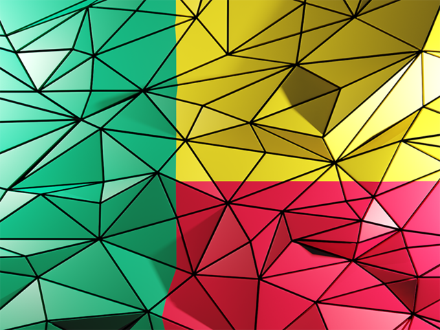 Triangle background. Download flag icon of Benin at PNG format
