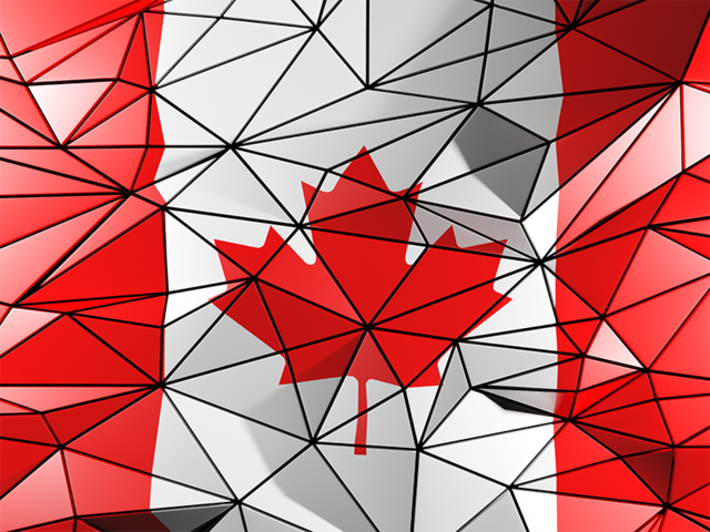 Triangle background. Download flag icon of Canada at PNG format