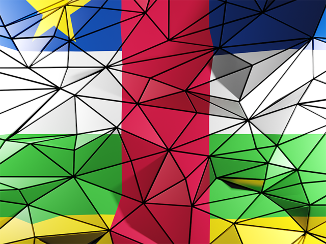 Бэкграунд из треугольников. Скачать флаг. Центральноафриканская Республика
