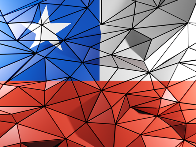 Triangle background. Download flag icon of Chile at PNG format