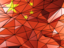 China. Triangle background. Download icon.