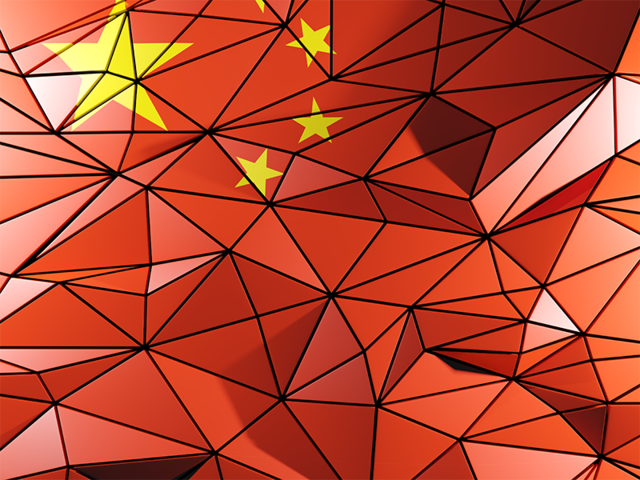 Triangle background. Download flag icon of China at PNG format