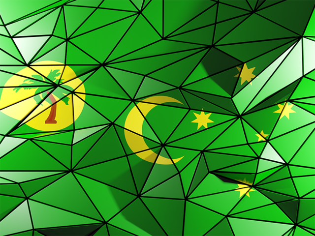 Triangle background. Download flag icon of Cocos Islands at PNG format