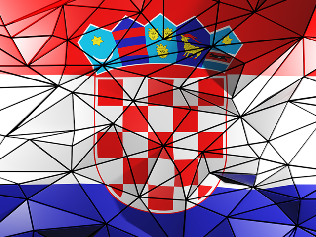 Triangle background. Download flag icon of Croatia at PNG format