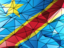 Democratic Republic of the Congo. Triangle background. Download icon.