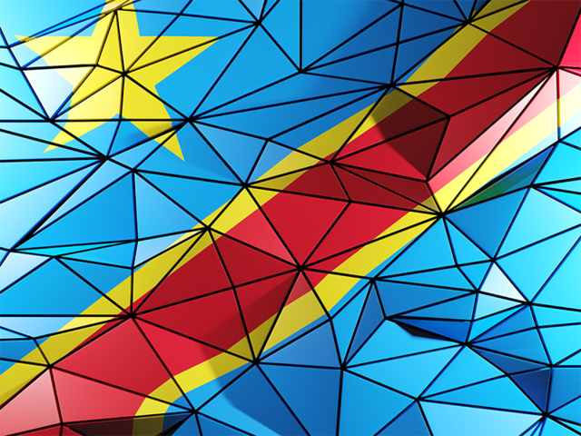 Triangle background. Download flag icon of Democratic Republic of the Congo at PNG format