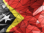 East Timor. Triangle background. Download icon.