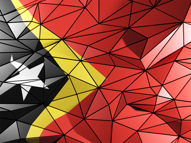 Triangle background. Download flag icon of East Timor at PNG format