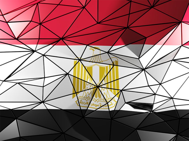 Triangle background. Download flag icon of Egypt at PNG format