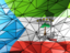 Equatorial Guinea. Triangle background. Download icon.