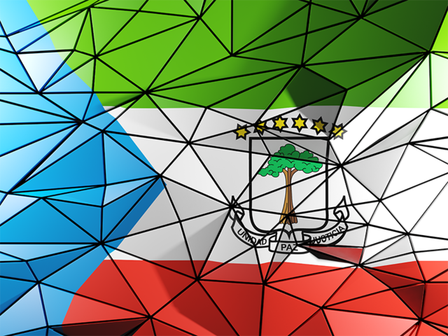 Triangle background. Download flag icon of Equatorial Guinea at PNG format