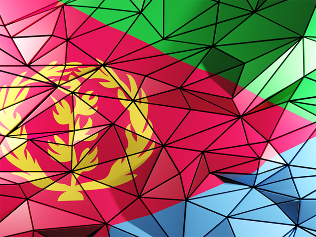 Triangle background. Download flag icon of Eritrea at PNG format