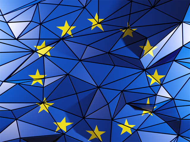 Triangle background. Download flag icon of European Union at PNG format