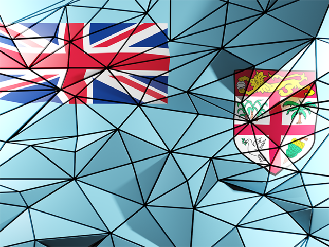 Triangle background. Download flag icon of Fiji at PNG format