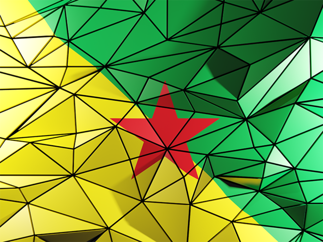 Triangle background. Download flag icon of French Guiana at PNG format