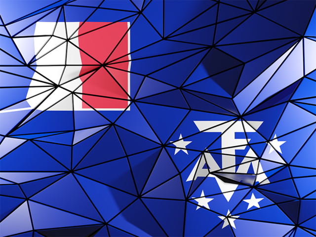 Бэкграунд из треугольников. Скачать флаг. Французские Южные и Антарктические территории