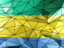 Gabon. Triangle background. Download icon.