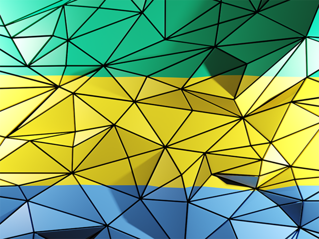 Triangle background. Download flag icon of Gabon at PNG format