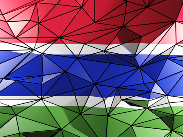 Triangle background. Download flag icon of Gambia at PNG format